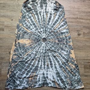 Closing Out Bundle And Save Teal Grey and Tan Tie-Dye Maxi Dress